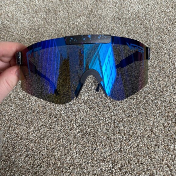 Men’s Sunglasses Adjustable With Blue and Purple Lens - Picture 1 of 8